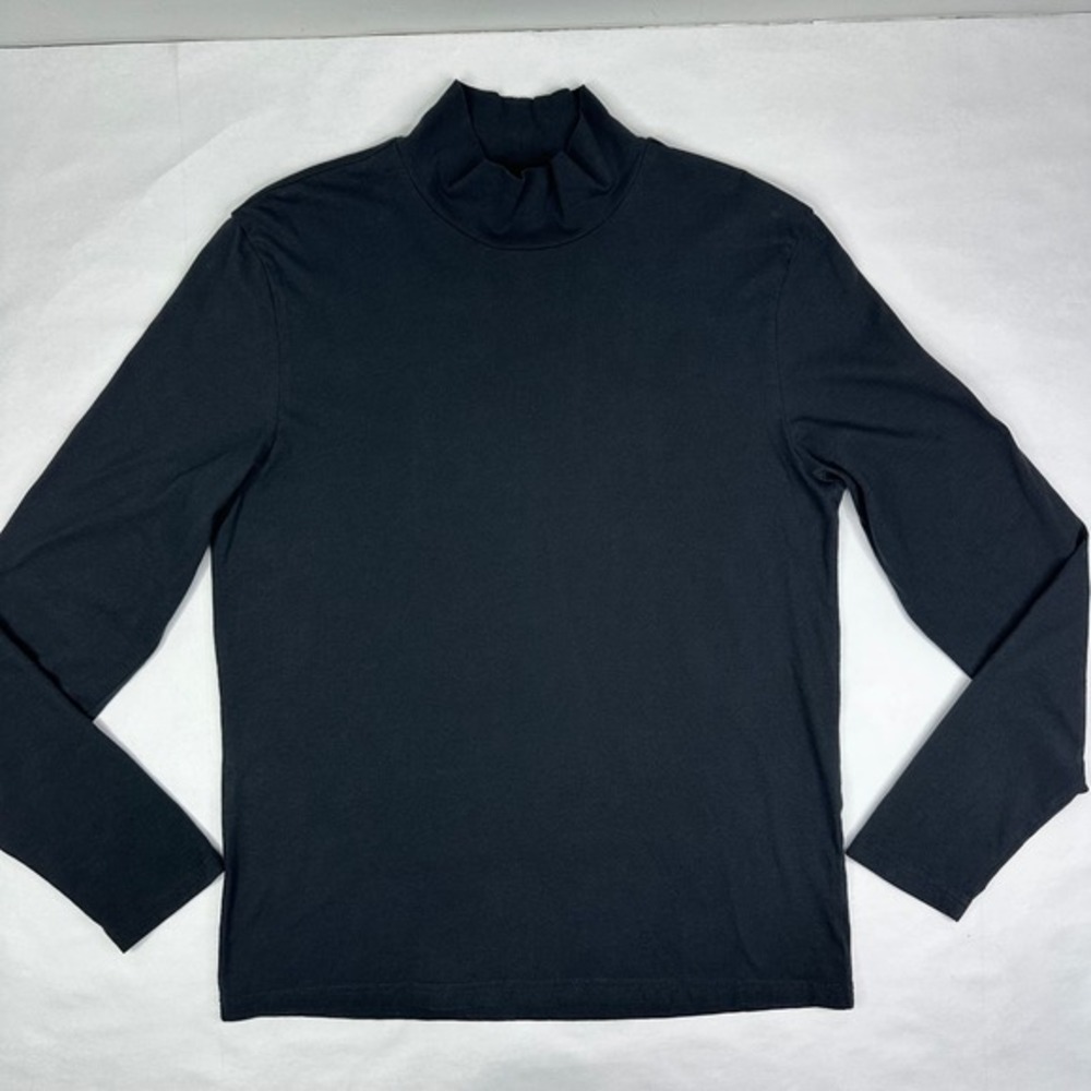 Everlane Uniform Black Turtleneck Organic Cotton Long Sleeve Top Men Size‎ M